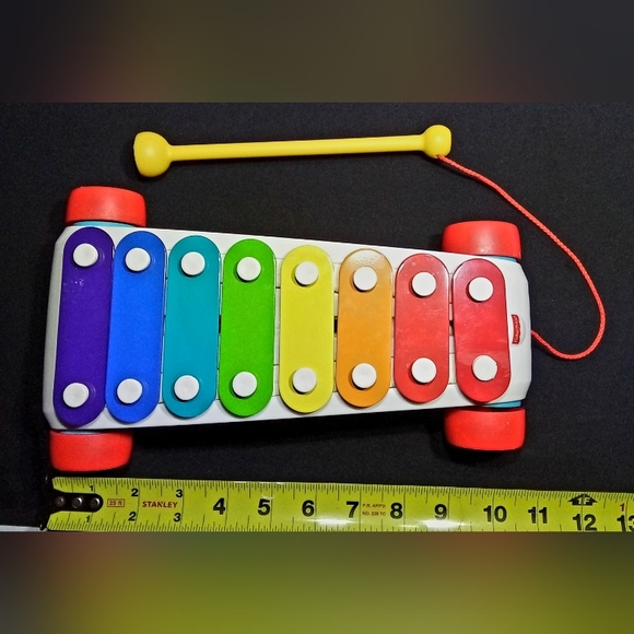 Fisher Price Xylophone Mallet Music Interactive Baby Toddler Toy Pull Wheel Kids - Picture 3 of 4